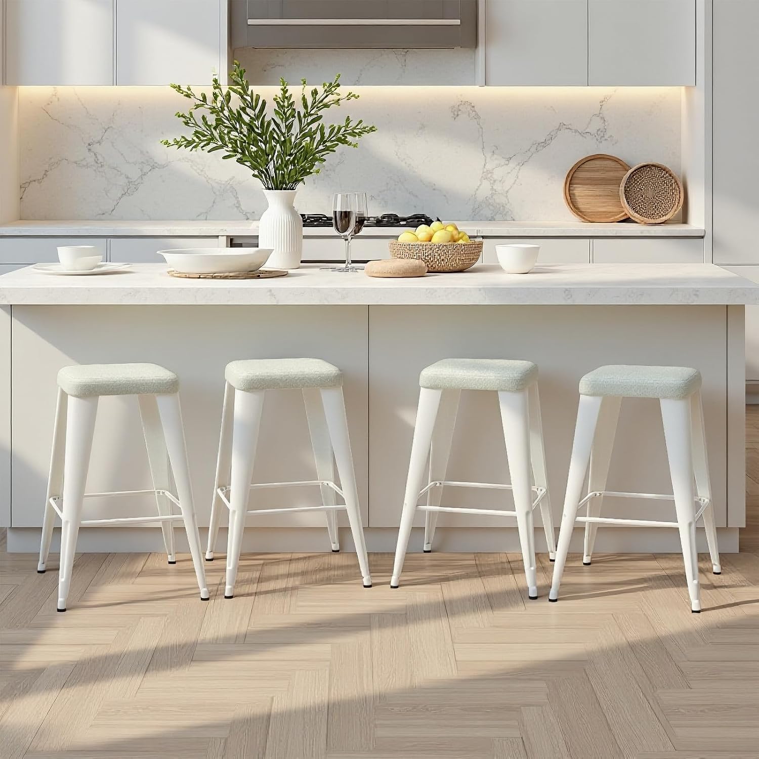 Home Bar Stools - Barhocker-Set mit 4 Stühlen, 26 Zoll