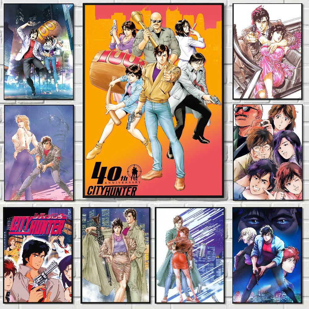 Home Bar And Theater - Anime City Hunter Anime-Poster Wandkunst für