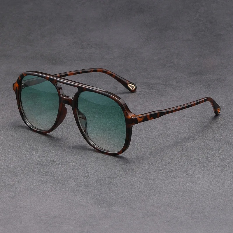 Old Fashioned Glass - Modische Doppelbalken-Quadrat-Sonnenbrille für Damen Luxusmarken-Designer-Brille Retro