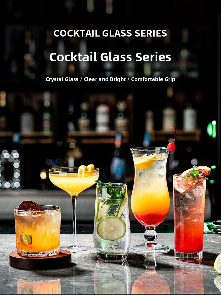 Highball Glass Set - Vintage-Cocktailglas-Set mit 6 Highball-Gläsern für den