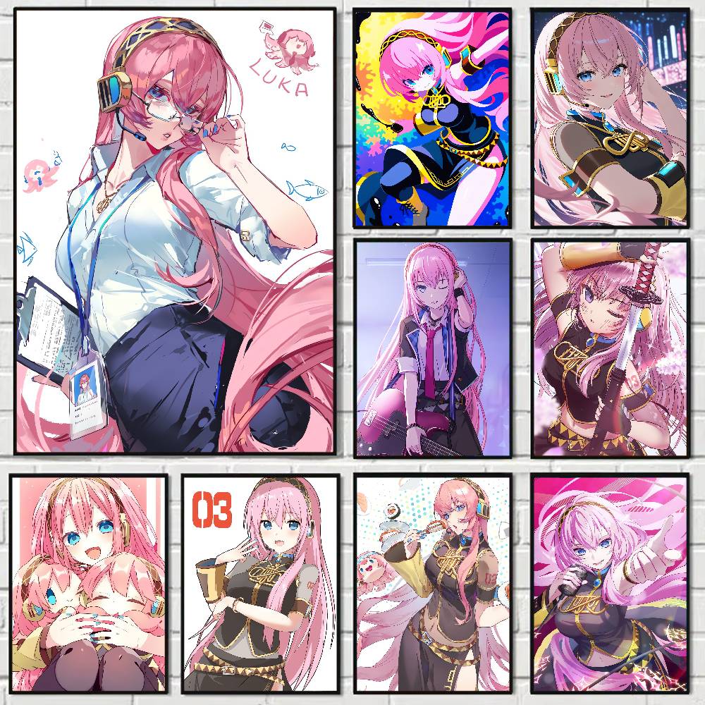 Home Bar And Theater - Anime Megurine Luka Anime Poster Wandkunst