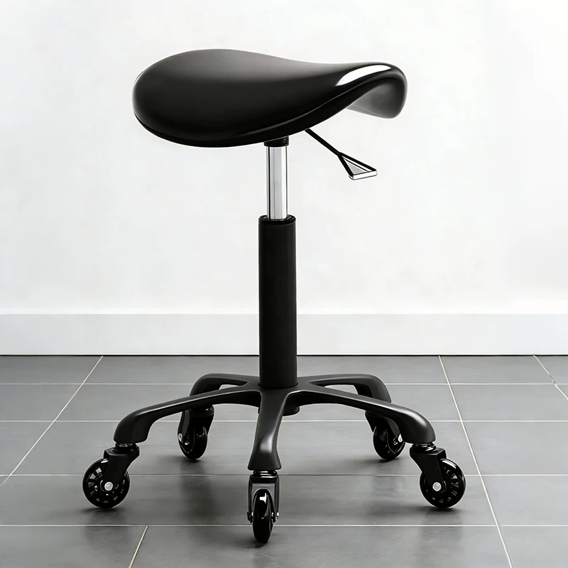 Home Barbershop - 2025 Upgrade Ergonomischer Friseurhocker mit Geräuschlosen
