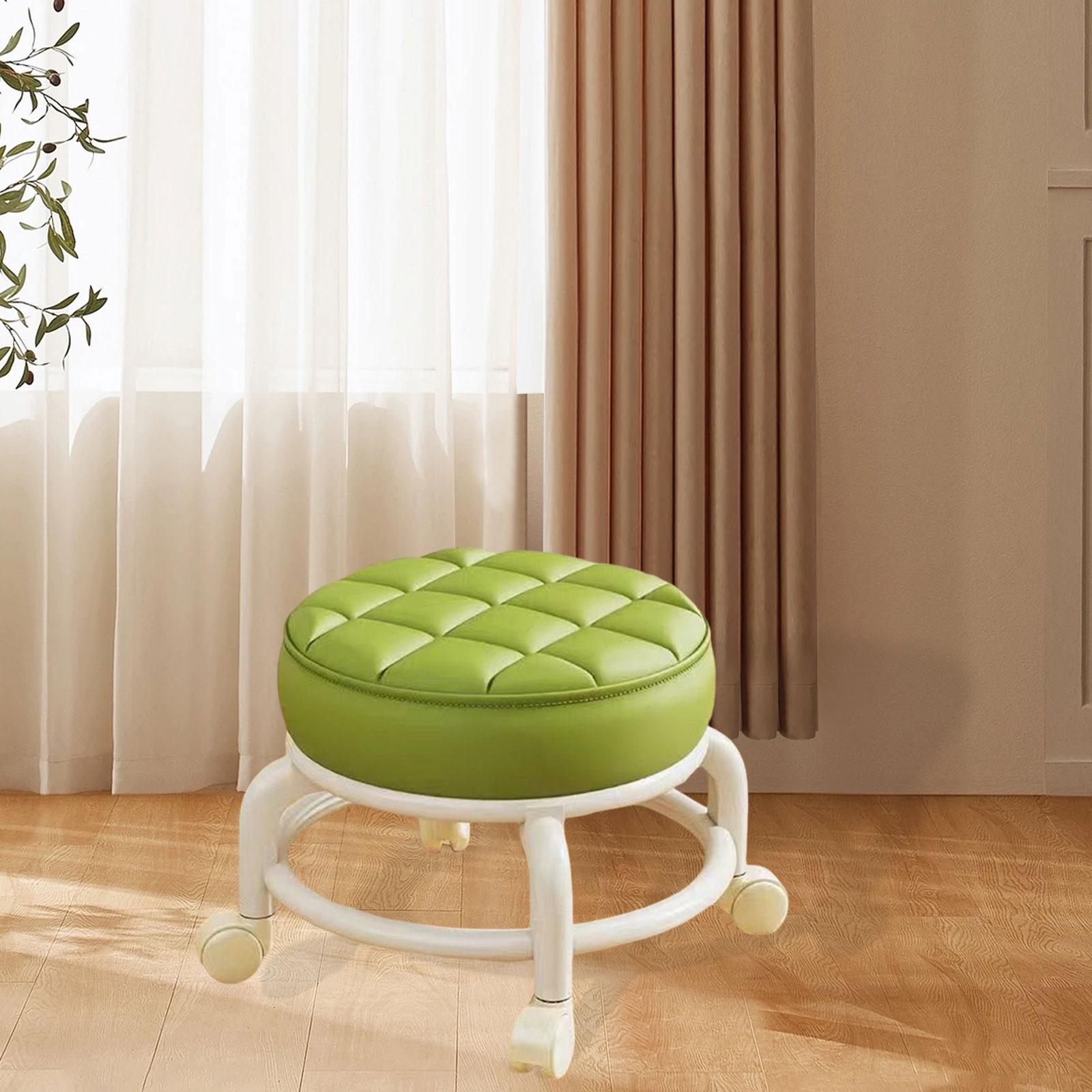Home Bar Seating - 360-Grad-Drehstuhl, kleiner Stuhl mit Universal-Laufrollen, Rollhocker,