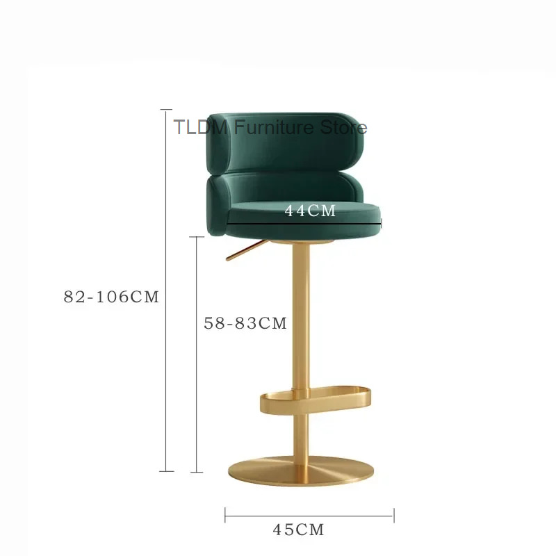 Home Bar Seating - Island Golden Accents, verstellbarer Barhocker, Bar-Glam-Sitzgelegenheit,