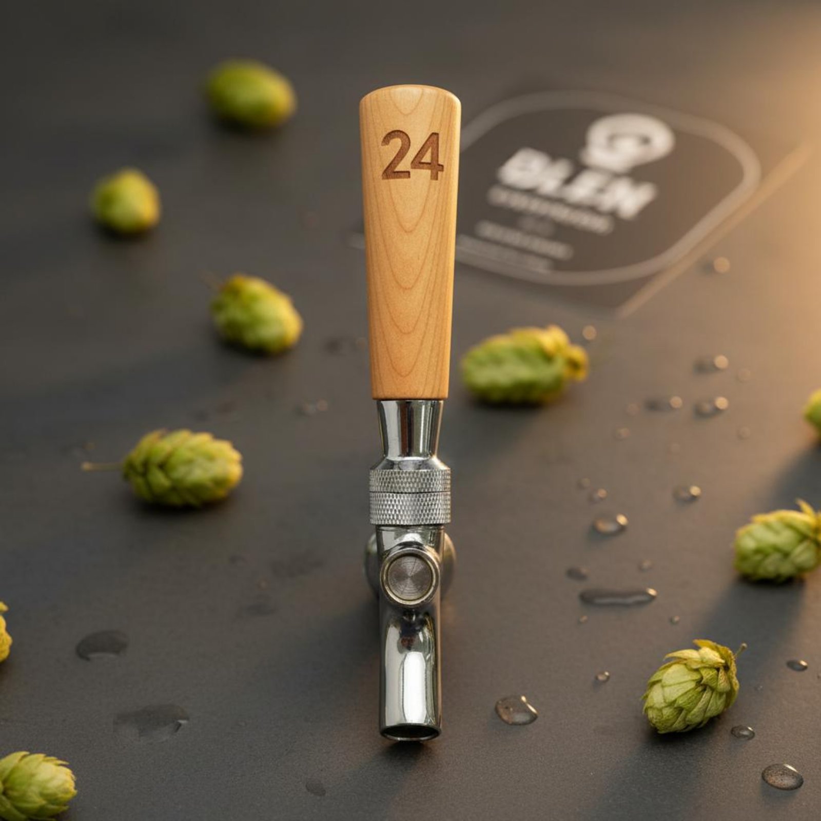 Home Bar Accessories - Kurzer Holz-Bierhahngriff aus Massivholz, Klassisches Design