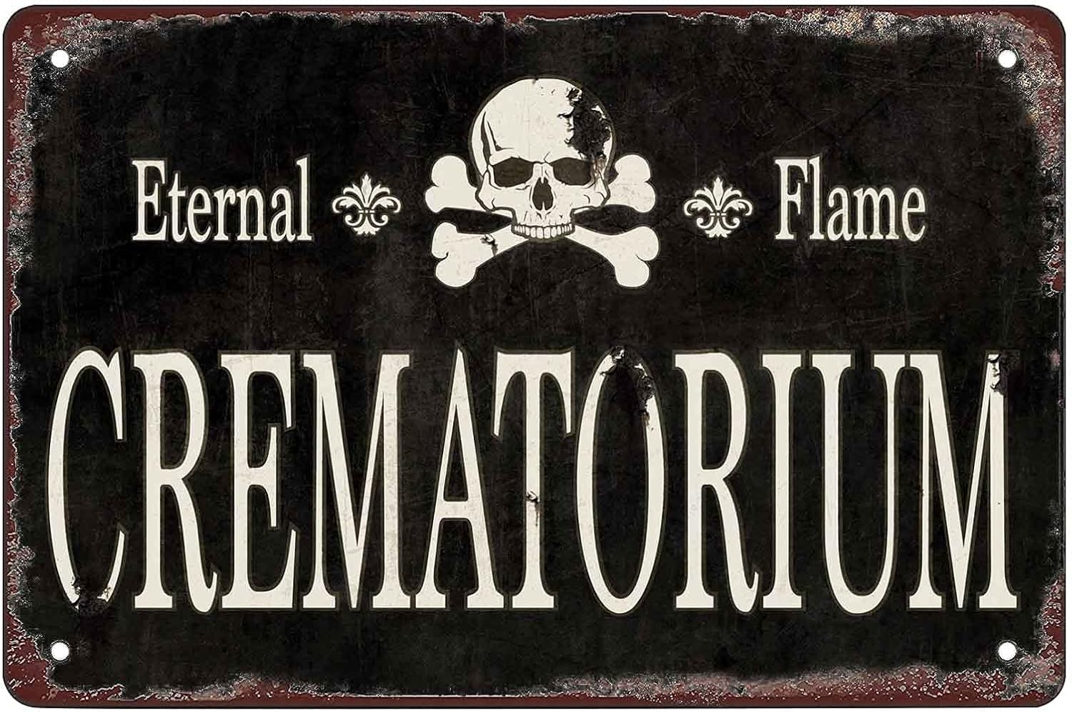Home Bar And Restaurant - Y1, Metallschild für Crematorium, lustige Wanddekoration