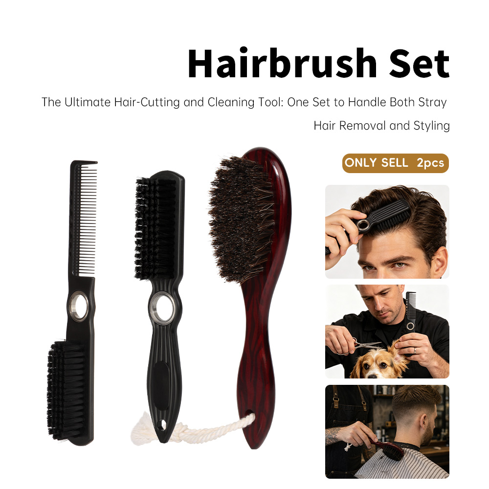 Home Barber - 2-teiliges professionelles Friseur-Set: 2-in-1-Kamm und -Bürste