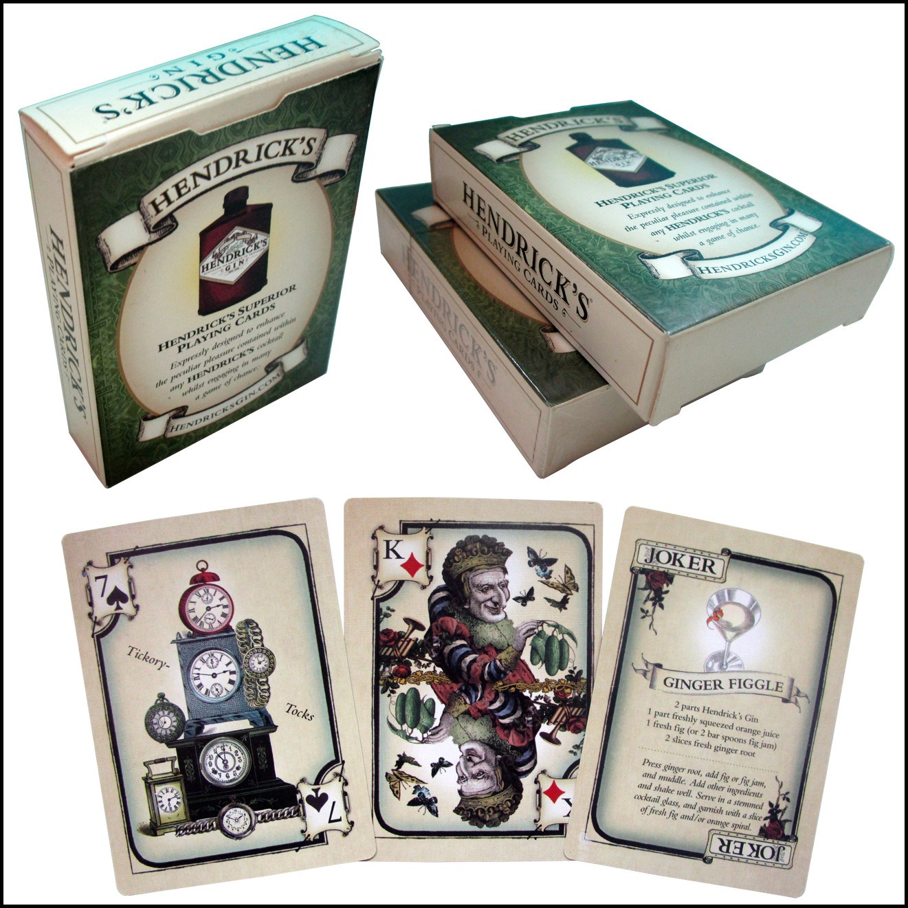 Hendrick's Gin Spielkarten-Set – Cocktail Recipe Book Bewertung und Preis