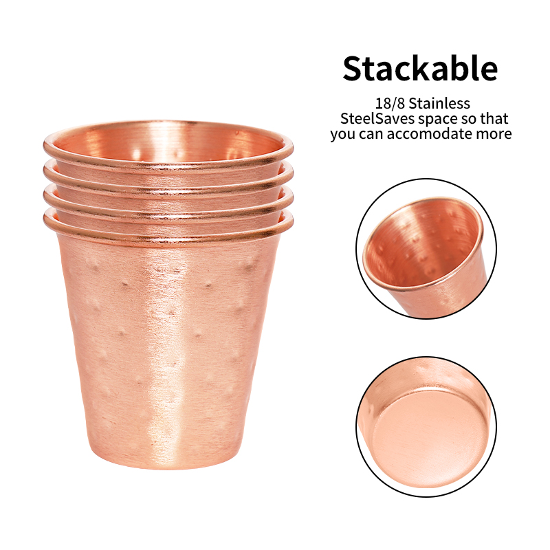 Set mit 4/6 verkupferten Bierb – Mule Copper Mug Bewertung und Preis