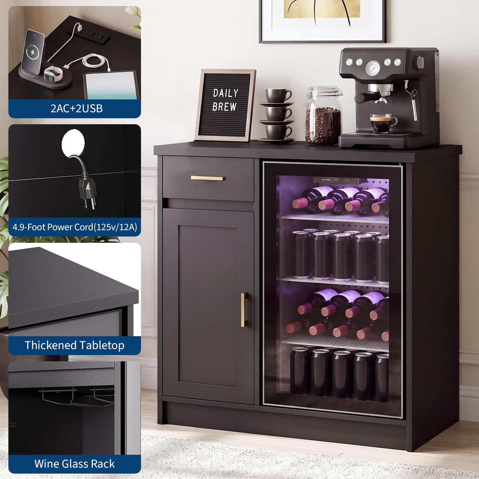 42-Zoll-Farmhouse-Weinbarschra – Home Bar Setup Bewertung und Preis