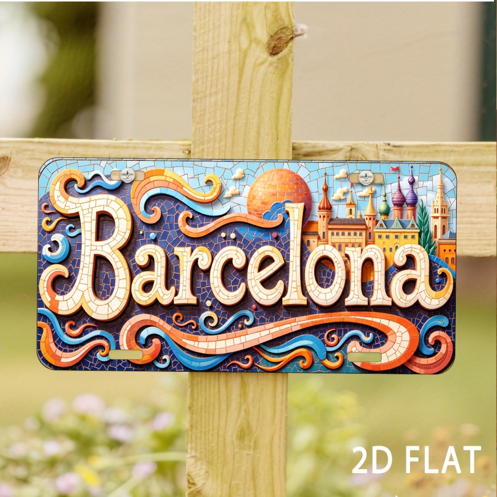 2D Flaches Barcelona-Schild -  – Home Barcelona Bewertung und Preis