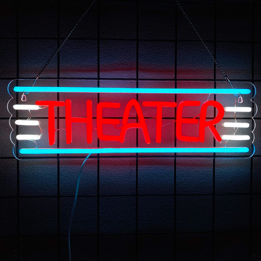 Theater-Neonschild für Wanddek – Home Bar And Theater Bewertung und Preis