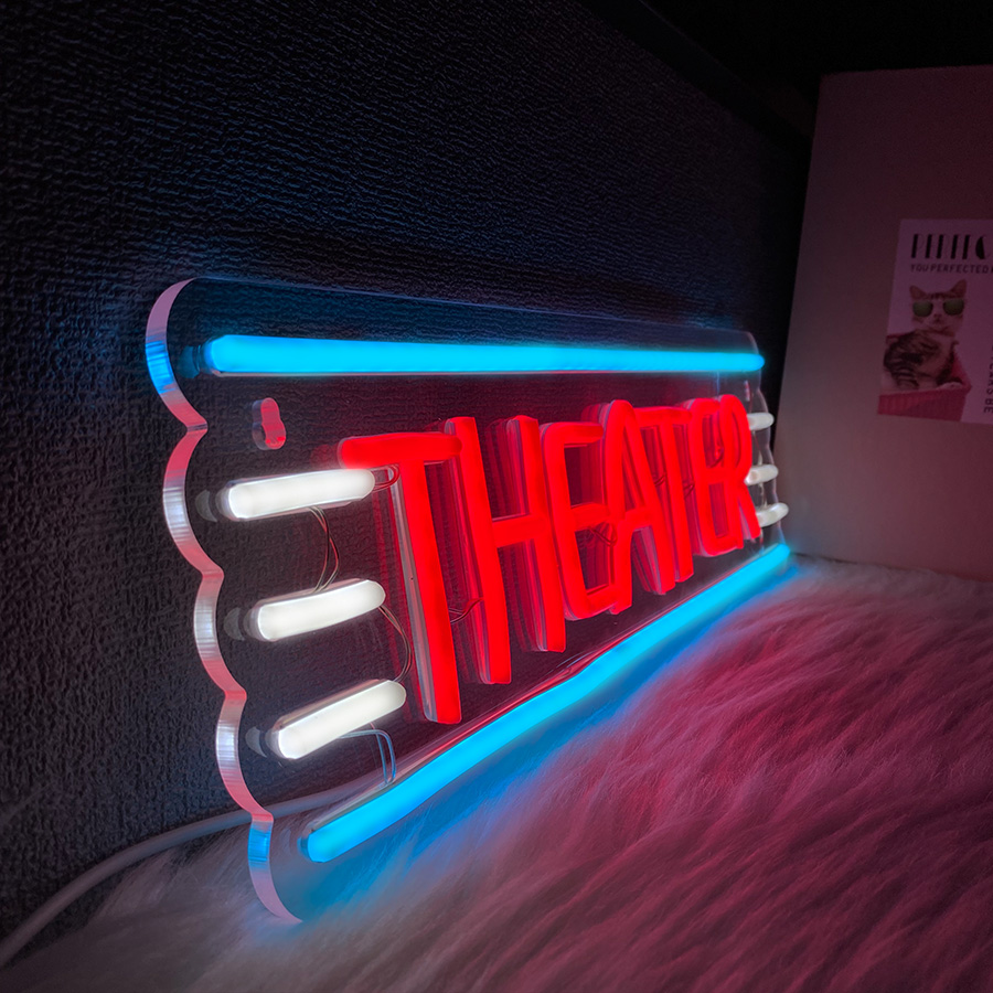 Theater-Neonschild für Wanddek – Home Bar And Theater Bewertung und Preis