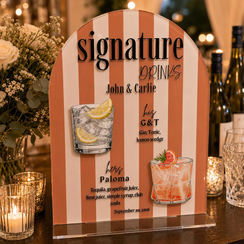Individuelles Getränkeschild,  – Cocktail Recipe Book Bewertung und Preis