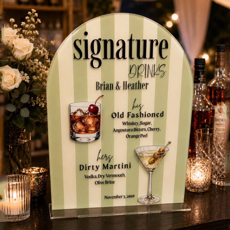 Individuelles Getränkeschild,  – Cocktail Recipe Book Bewertung und Preis