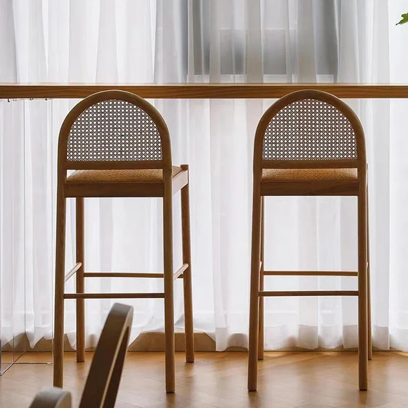 Massivholz-Rattan Küchenbarhoc – Home Bar Stools Bewertung und Preis